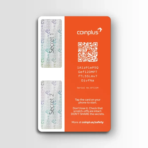 Coinplus backup card back